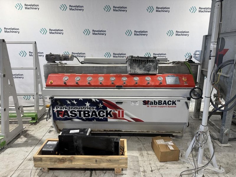 Park Industries FASTBACK II Flat Edge Polisher, 2023 – Stone Backsplash Polishing Machine – 9 Spindle Vertical Edge Polisher