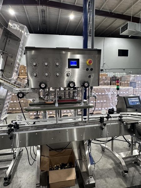 Inline Filling Systems Complete Used Bottling &amp; Labeling Line for Spirits (GNS 80 Proof Vodka) – Labeler, Filler, Capper, Conveyor, Heat Tunnel, Turntables &amp; More – C1D2 Hazardous Location Rated, 2024
