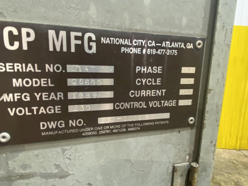 CP MFG &quot;CAN-DENSOR 600&quot; HYDRAULIC METAL HORIZONTAL BALER: STOCK #16682