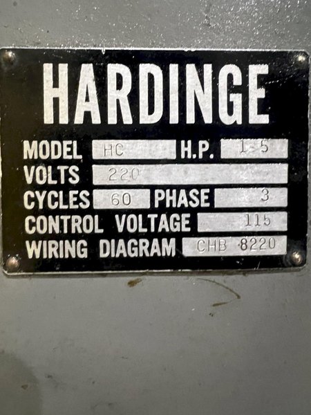 9&quot; X 14&quot; HARDINGE MODEL #HC CHUCKER TURRET LATHE: STOCK #20290
