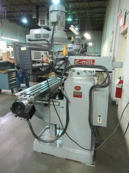 Acer E-Mill EVS-3VK CNC Vertical Knee Mill with Acu-Rite Millpower 2 CNC Control, 10" x 50" Table, 3 HP- Auction Item