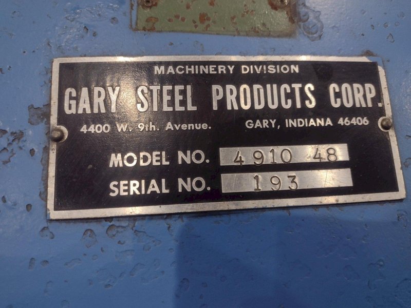 10,000 LB X 48″ GARY MODEL 4910-48 POWER UNCOILER