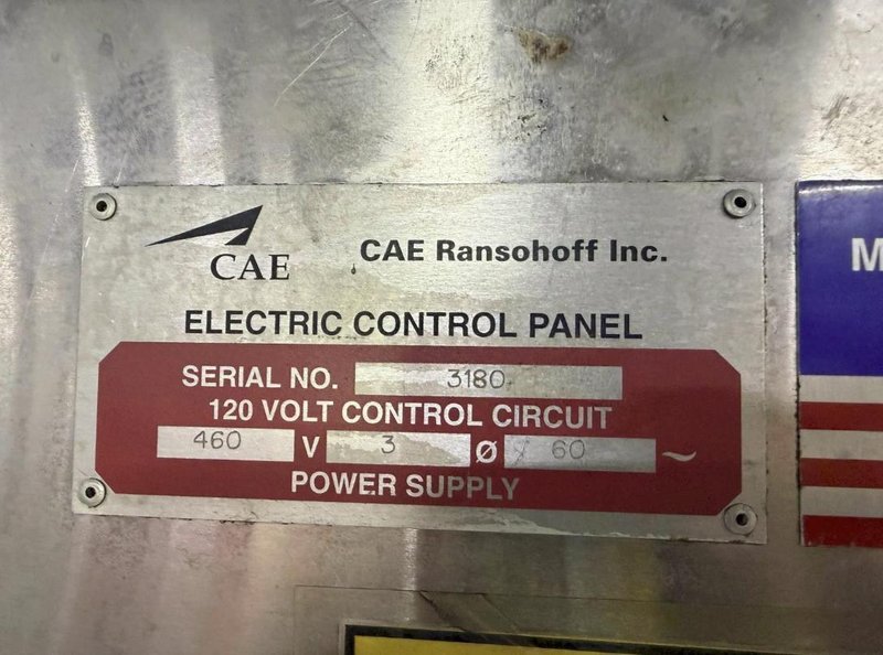 24" WIDE BELT CAE RANSOHOFF 4-STAGE STAINLESS STEEL BELT CONVEYOR PARTS WASHER &amp; RUST INHIBITOR. STOCK # 0545226