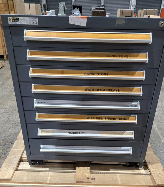 STANLEY VIDMAR 8 DRAWER MODULAR CABINET USED