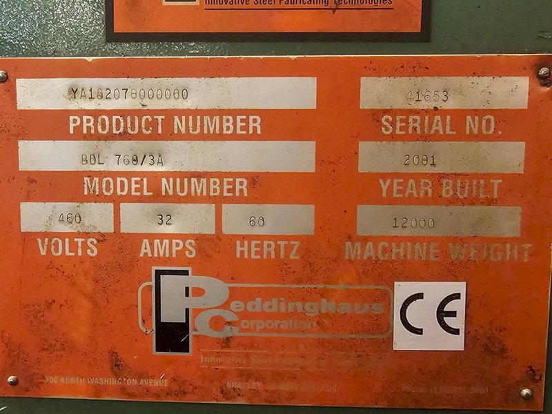PEDDINGHAUS BDL 760/3A - Beam / Drill Lines