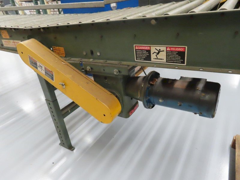 Hytrol 22" x 25' Powered Roller Conveyor System with Foot Pedal, (2) 10' Sections and (1) 5' Section- Auction Item