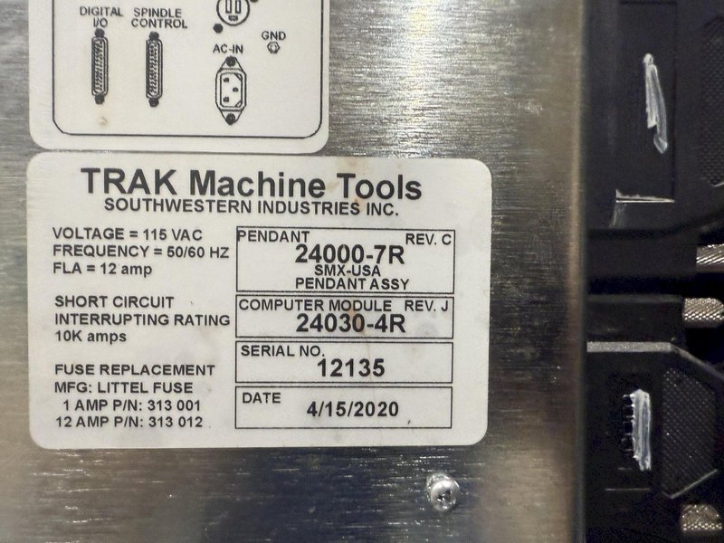 Used 2014 Southwestern Industries Trak DPMSX3P CNC Bed Mill For Sale