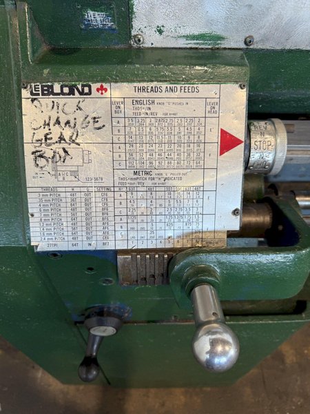 15&quot; X 30&quot; LEBLOND REGAL SERVO SHIFT ENGINE LATHE. STOCK # 0775425