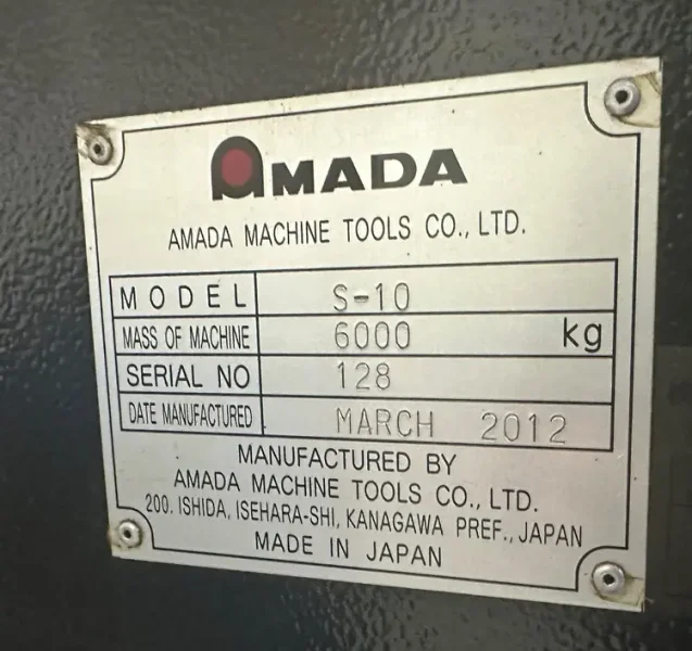2012 AMADA S10 | Lathes, CNC (3-Axis or More)