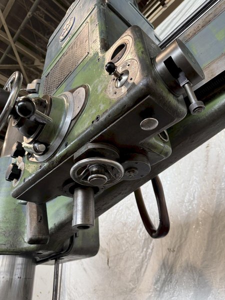 5' X 15" WEBO RADIAL ARM DRILL. STOCK # 0222126