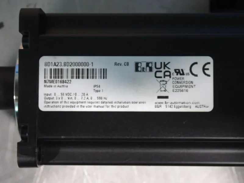 B&amp;R INDUSTRIAL AUTOMATION SERVO MOTOR  -  8D1A23.BD2000000-1