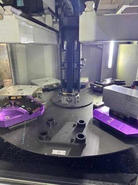 Doosan AWC 8 Station Pallet Changer, 2022 – 13 Total Pallets, 5 Custom Pallets, LOW Hours, Used With DVF 5000 Mill