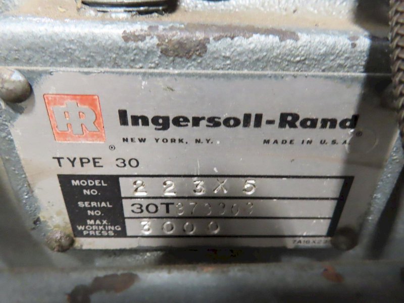 Ingersoll Rand 223X5 High Pressure Piston Compressor 3000 PSI Max Capacity, Used for Scuba Tanks and Other High Pressure Needs- Auction Item