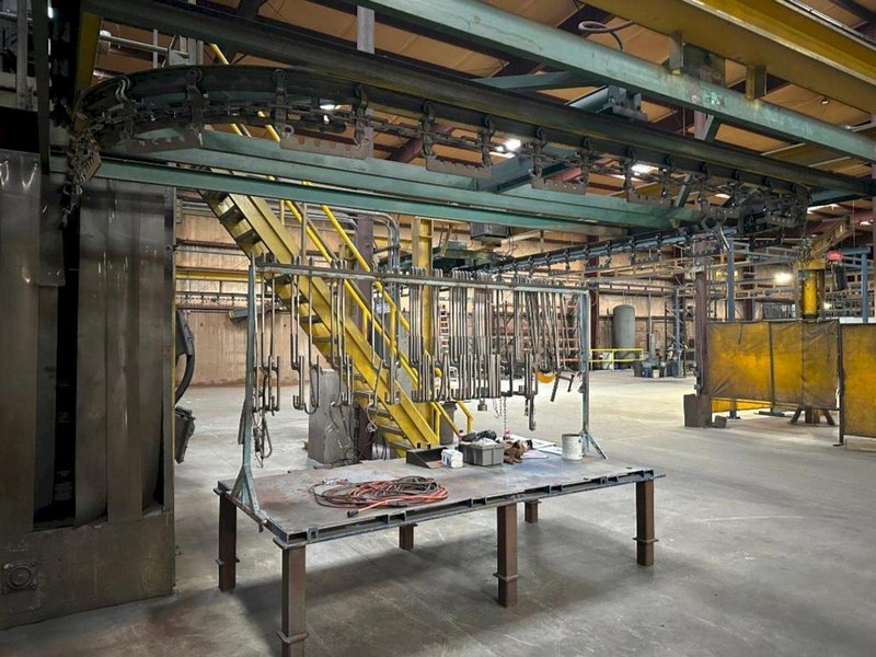 8 WHEEL PANGBORN PASS THROUGH STRUCTURAL SHOT BLAST MACHINE: YOBRO #24717