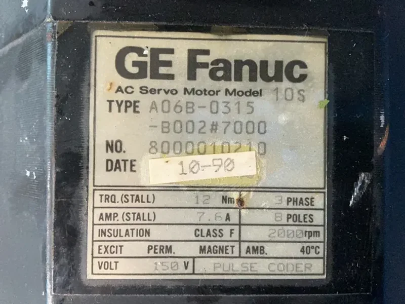GE FANUC AC SERVO MOTOR   -  A068-0315 -B002#7000