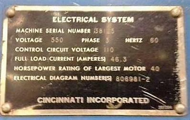 5/8" x 14' Cincinnati 5FL14 Hydraulic Squaring Shear