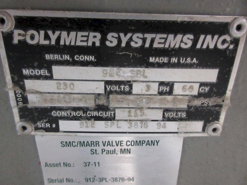 Polymer Systems 912SPL Plastic Grinder, 9" x 12" Cutting Chamber, 10HP Motor- Auction Item