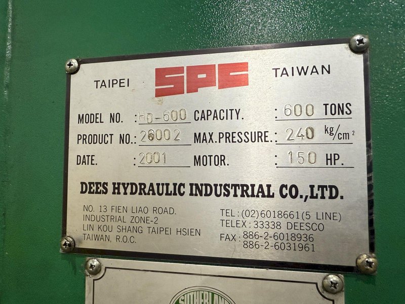660 TON SUTHERLAND MODEL #HD1 HYDRAULIC 4 POST GUIDED RAM PRESS 15&quot; STROKE: YOBRO #24088