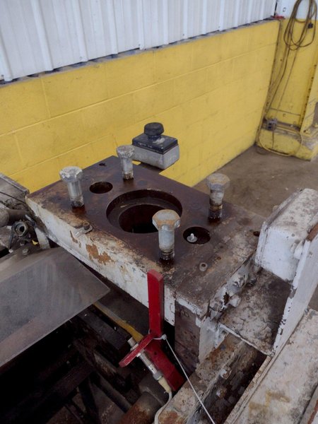 25,000 LB. MITCHELL MODEL #PP550 (4) DIE IN LINE TUBULAR CONVEYOR ROLL SHAFT END FORMING MACHINE: STOCK #15297