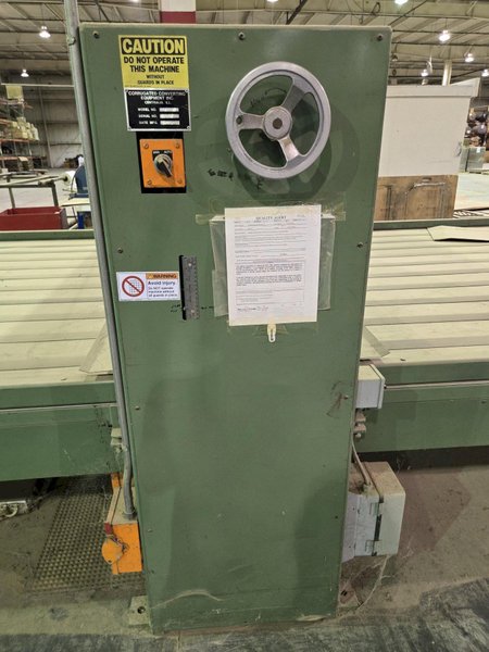 EQUIPMENT INC DC 100 CORRUGATED CONVERTING INDUSTRIAL PAPER CUTTER. STOCK # 0772226