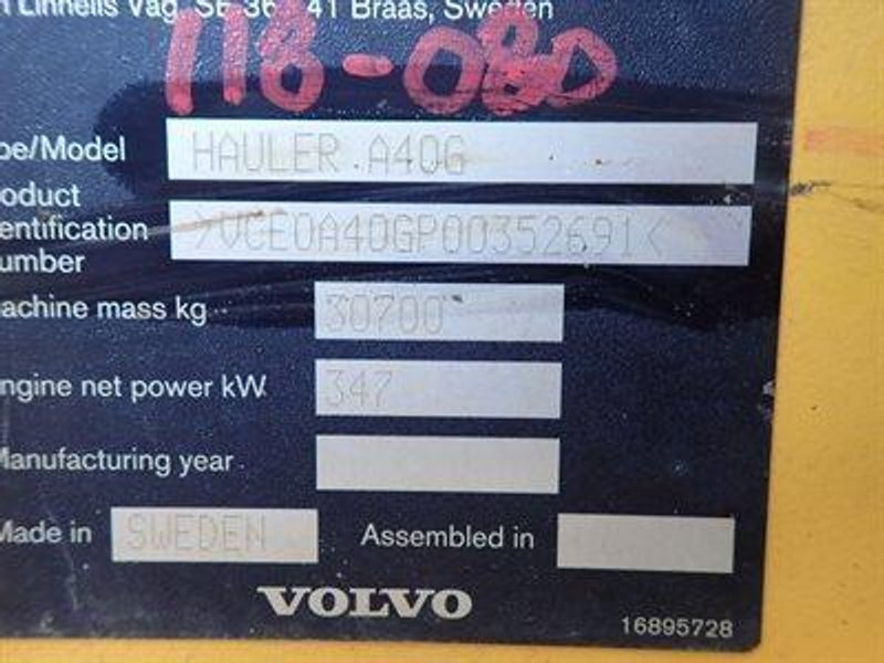 2021 Volvo A40G 352691