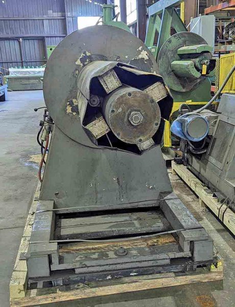 10,000# x 52&quot; ROLL FORM CORP MOTORIZED UNCOILER / COIL REEL STOCK# 3803