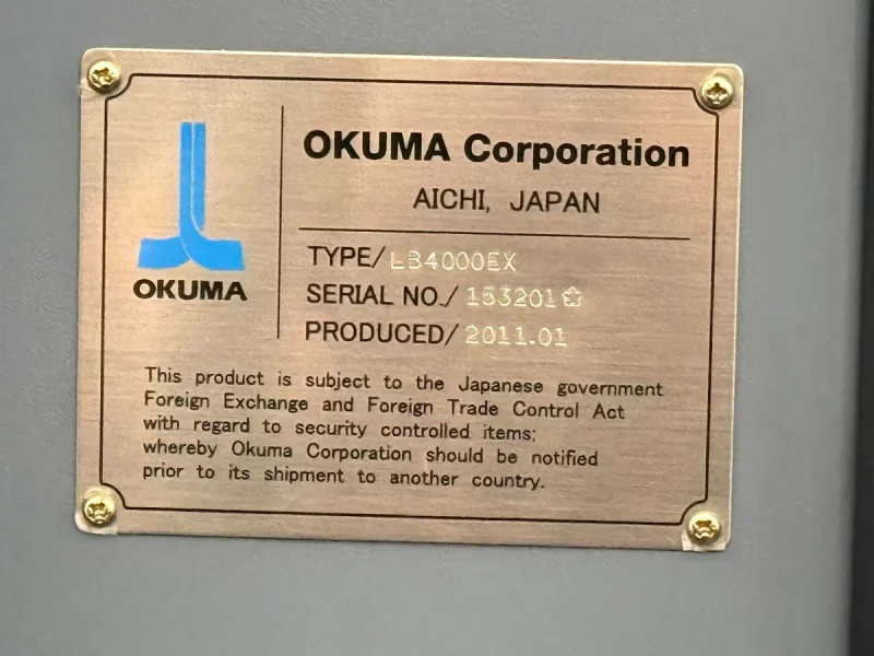2011 OKUMA LB4000EX-M | Lathes, CNC (3-Axis or More)
