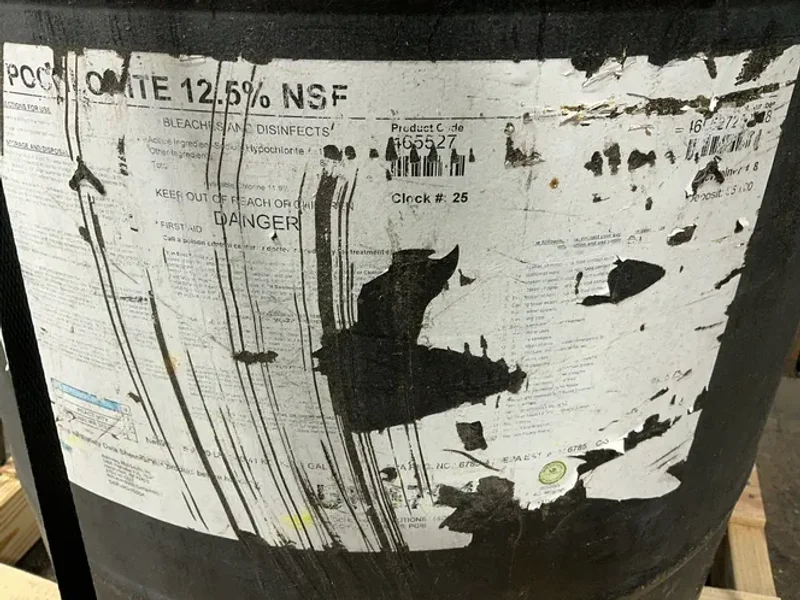Approx. 61 Gal Barrel, 75% Full Finishing Stones