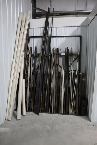 Steel Bars and Bar Rack with PVC Pipe and Conduit- Auction Item