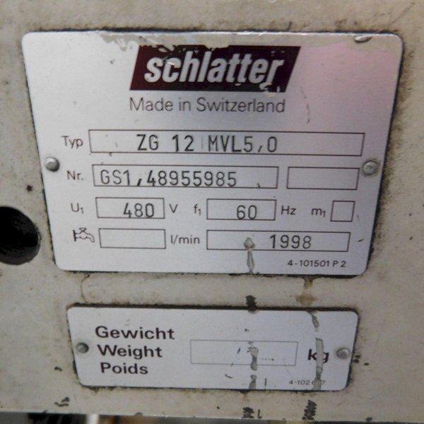 Schlatter Wire Mesh Welding System, 4-Head, Model GS0.4109.5662