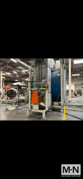2 ARM ROTOLINE MODEL DC3.00XT ROTATIONAL MOLDING MACHINE MFG 2000
