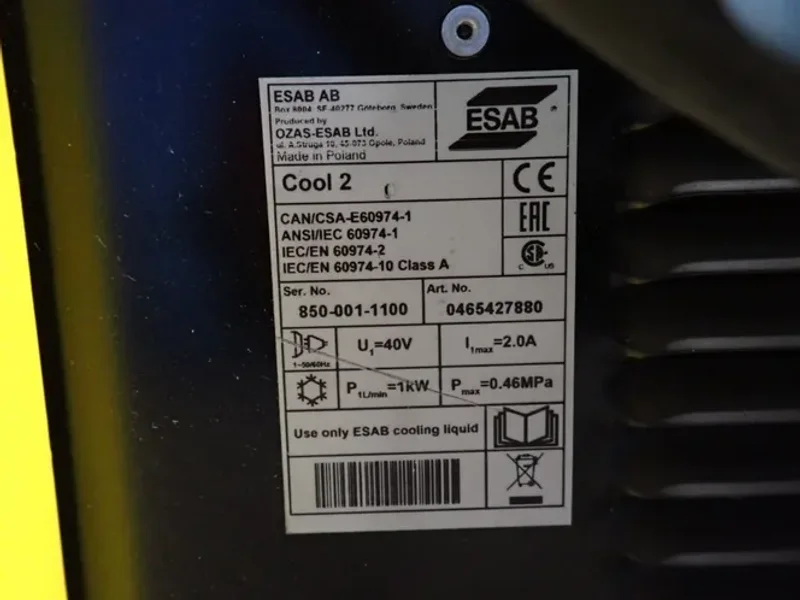 Esab Welder - Warrior 500i Cc/cv