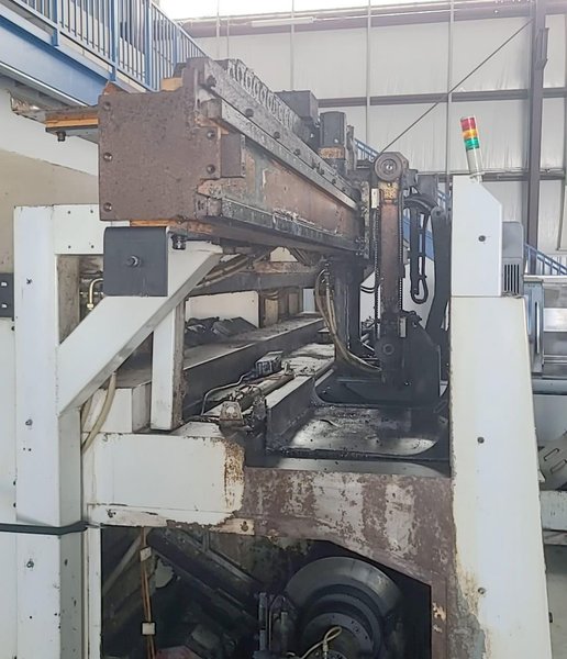 FUJI TNW-35TR 6-AXIS TWIN SPINDLE LIVE TOOL LATHE W/ GANTRY LOADER, 2007- Twin Turrets, 8″ Chucks x2