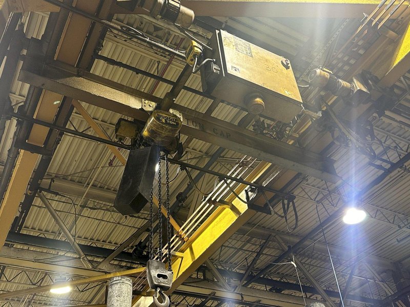 3 TON X 14&#039; WIDE X 130&#039; LONG MPH / BUDGIT OVERHEAD FREE STANDING CRANE SYSTEM: STOCK #20675