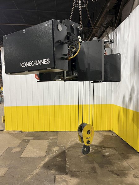 17.5 TON (2014) KONE-CRANES MODEL #CXT60410160P75GGN0S SINGLE GIRDER OVERHEAD CRANE HOIST &amp; TROLLEY: STOCK #18633