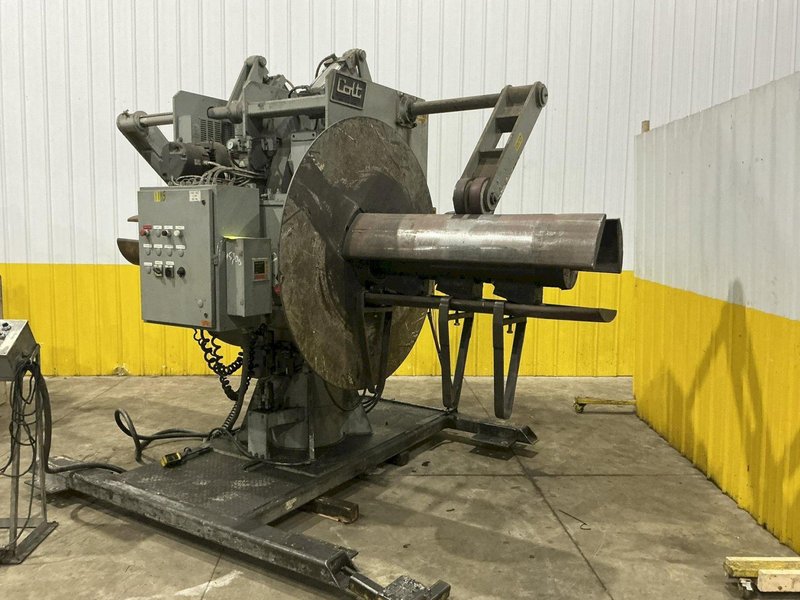 20,000 LB X 48" COLT CHD-DR2000 DOUBLE END UNCOILER WITH ROWE COIL CAR. STOCK # 0217826