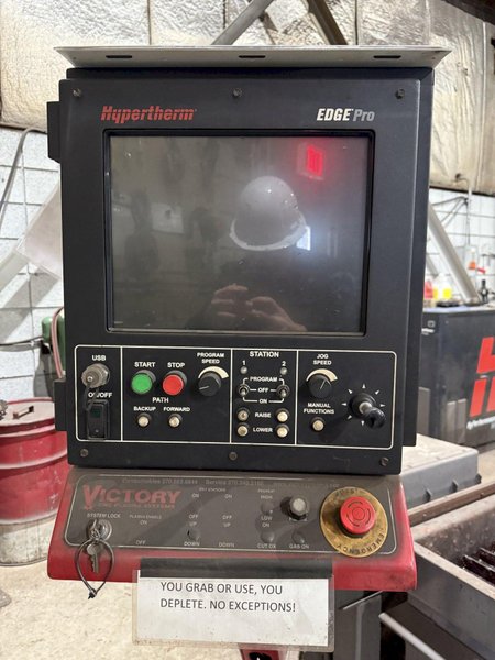 10' X 20' VICTORY/HYPERTHERM HPR260XD 260 AMP HY-DEF PLASMA TABLE (2014). STOCK # 0112426