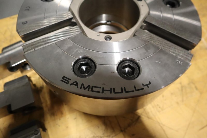 Samchully MH-212 12&quot; Mega-Bore Open-Center Hydraulic Chuck With Blank Draw  Nut; 103 Mm Thru Hole, 10.6Mm Dia, 3000 Max Rpm W/ Jaws **BRAND NEW!!**- Auction Item