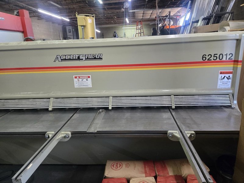 1/4″ x 12′ Accurshear 625012 Shear, 2021 – Backgauge
