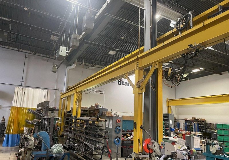 5 TON X 23'6" X 52' X 13' OMH SINGLE GIRDER OVERHEAD CRANE &amp; RUNWAY SYSTEM: YOBRO #26275