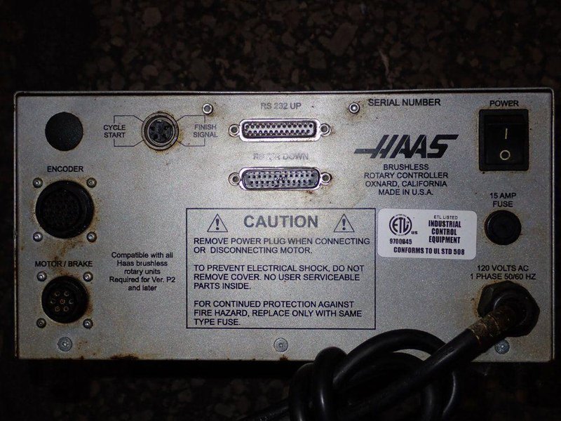 HAAS AUTOMATION INC BRUSHLESS ROTARY CONTROL
