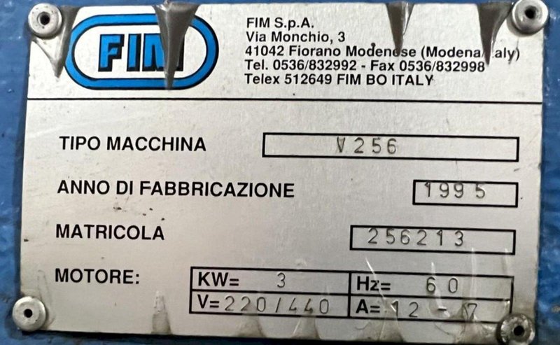 8 X 8 X 1/8&quot; FIM MODEL #VERSAFIX 256 HYDRAULIC METAL CORNER NOTCHER: STOCK #19721