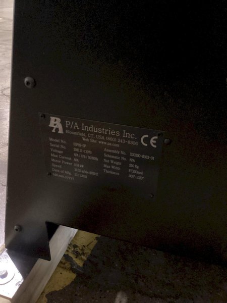 P/A INDUSTRIES SSP89-SP Precision Stock Straightener USED