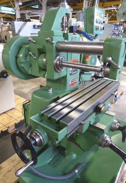No. 2 U.S. Burke/Morrison Horizontal Mill, 50-2370 RPM, 8&quot; x 32&quot; P.F. Tbl., 2 HP, Coolant, Factory Rebuilt