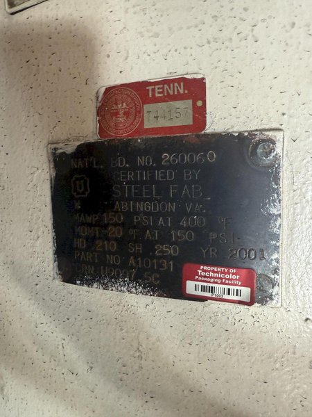 650 GALLON AIR SURGE TANK. STOCK #0888225