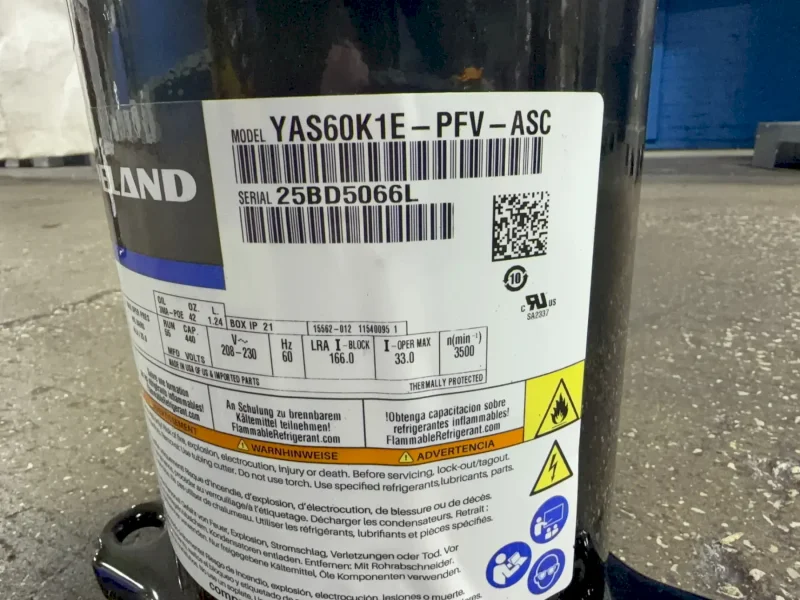 COPELAND COMPRESSOR  -  YAS60K1E-PFV-ASC
