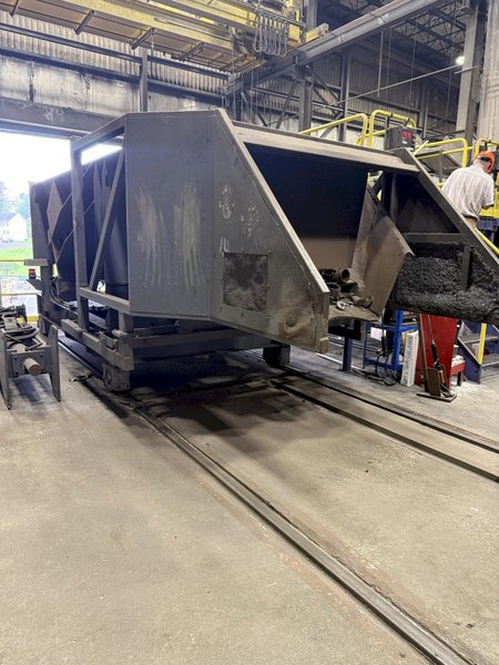 2021 Inductotherm melt system with 2- traveling charge feeders with scales, Inductotherm type 3000 DT-2 ACF-2 3000 kw power supply rated at 300 h. s/n 21H-381478-246-11 interconnecting buss and cables, 2- 4metric steel shell furnaces with stands, hydraulic system , water system with twin 50hp pumps, 2021 Emsco model Hypro 25 stainless steel heat exchanger , related piping, controls, remote operators stand, related controls, lining pushout, Sonmez incoming power transformer type HTYAA3KH-326623 s/n 15729 rated at 3260-4025 KVA, 12,470 volt primary volts, 2x575 secondary volts, spare incoming transformer same as above s/n 15364