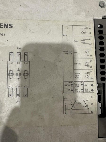 SIEMENS 3RW3472-0DC34 AC SEMICONDUCTOR MOTOR CONTROLLER. STOCK # 0102023