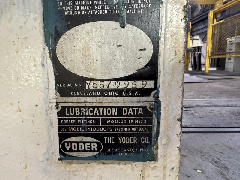 54" X .110" YODER SLITTING LINE, COMPLETE LINE, LOTS OF TOOLING: YOBRO #24277