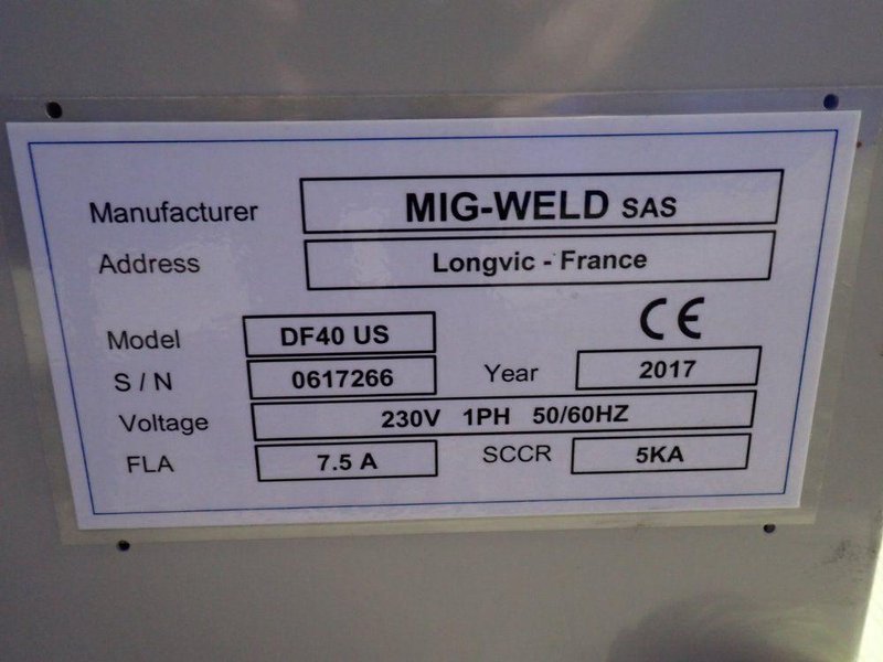 MIG-WELD SAS 40 KG INDUSTRIAL WIRE UNWINDING AND DECOILING STATION  -  DF40 US